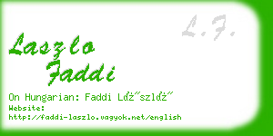 laszlo faddi business card